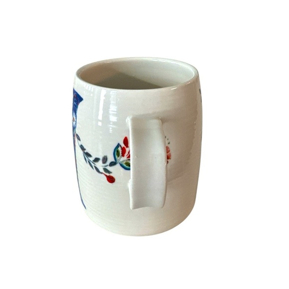 Anthropologie Starla M Halfmann Monogram Letter H Petal Palette Coffee Tea Mug - Picture 2 of 8